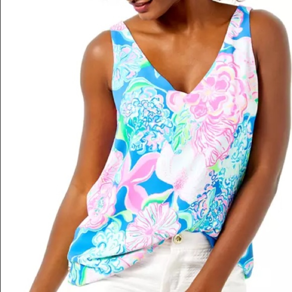 NWOT Lilly Pulitzer florin sleeveless v-neck tank